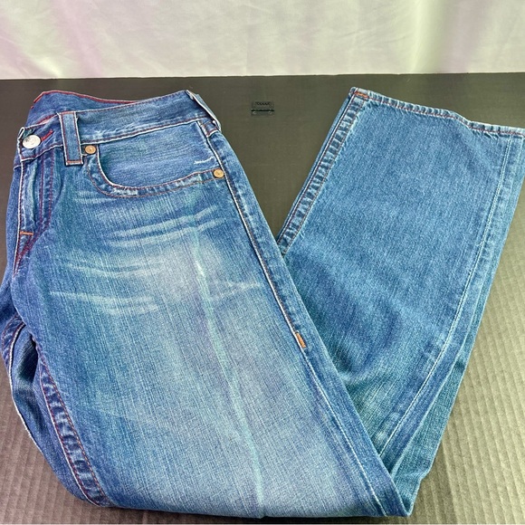 True Religion Classic Blue Jeans Ricky Straight Leg Size 32 - Picture 5 of 15
